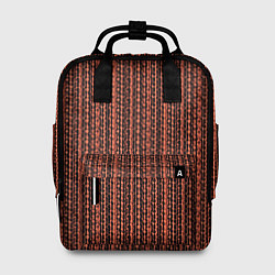Женский рюкзак Красно-коричневый искажённые полосы