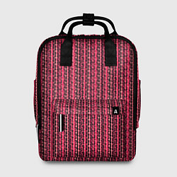 Женский рюкзак Красно-розовый искажённые полосы