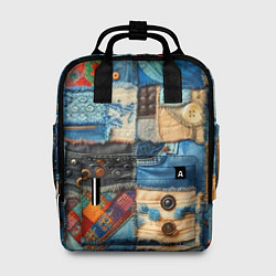 Женский рюкзак Vanguard denim patchwork - ai art