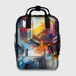 Рюкзак женский Абстрактные фигуры, цвет: 3D-принт