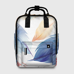 Рюкзак женский Акварельные перья, цвет: 3D-принт