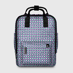 Женский рюкзак Волнистые полосы текстурированный сиренево-бирюзов