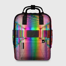 Рюкзак женский Светящаяся неоновая галерея, цвет: 3D-принт