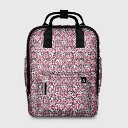 Женский рюкзак Нежный узор бело-розовый