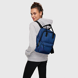 Рюкзак женский Тёмно-синий полосами, цвет: 3D-принт — фото 2
