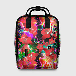 Рюкзак женский Пестрый цветочный узор, цвет: 3D-принт