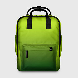 Рюкзак женский Яркий зеленый градиентный комбинированный узор, цвет: 3D-принт