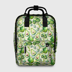 Рюкзак женский Авокадо и брокколи, цвет: 3D-принт