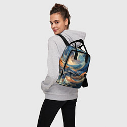 Рюкзак женский Джинсовый шторм - нейросеть, цвет: 3D-принт — фото 2