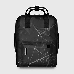 Рюкзак женский Плексус чёрный, цвет: 3D-принт