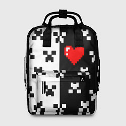 Рюкзак женский Minecraft pattern love, цвет: 3D-принт