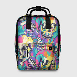 Рюкзак женский Граффити череп разноцветный, цвет: 3D-принт