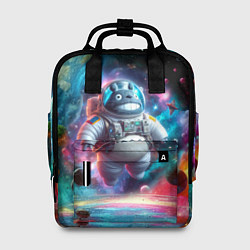 Женский рюкзак Astronaut Totoro in neon space - ai art fantasy