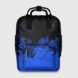 Рюкзак женский Абстрактный синий огонь, цвет: 3D-принт