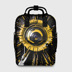 Женский рюкзак Чёрно-жёлтая сфера киберпанк