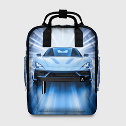 Рюкзак женский Спорткар на скорости, цвет: 3D-принт