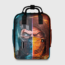 Рюкзак женский Mortal Kombat - Саб-зиро и Скорпион, цвет: 3D-принт