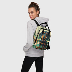 Рюкзак женский Такса и лето, цвет: 3D-принт — фото 2