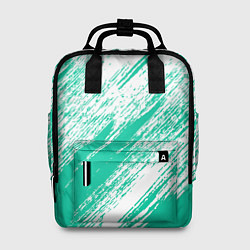 Рюкзак женский The color is turquoise and white, цвет: 3D-принт