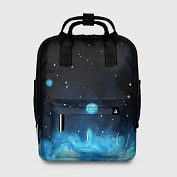 Рюкзак женский Синяя светящееся краска, цвет: 3D-принт