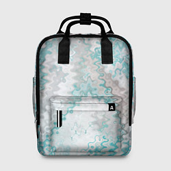 Женский рюкзак Серо-бирюзовый абстрактный