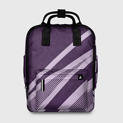 Женский рюкзак Фиолетовый абстрактный с полосой
