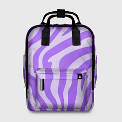 Рюкзак женский Лавандовый тигровый паттерн, цвет: 3D-принт
