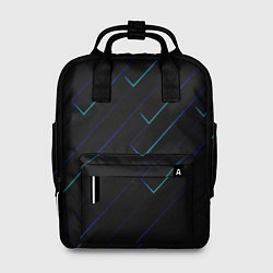 Рюкзак женский Color blue black, цвет: 3D-принт