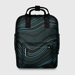 Женский рюкзак Тёмный синий волнистые полосы