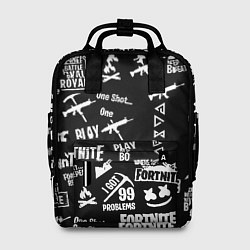 Женский рюкзак Черно белые логотипы игр