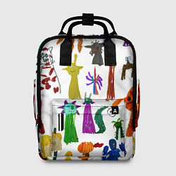 Рюкзак женский Детские рисунки героев из игры Роблокс, цвет: 3D-принт
