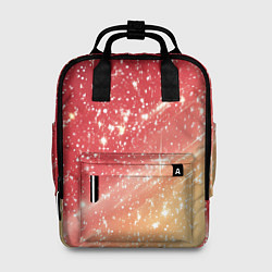 Женский рюкзак Розово-золотая текстура с блеском