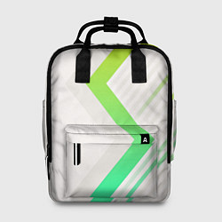 Рюкзак женский Color white line green, цвет: 3D-принт