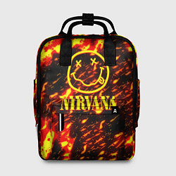 Рюкзак женский Nirvana огненное лого, цвет: 3D-принт