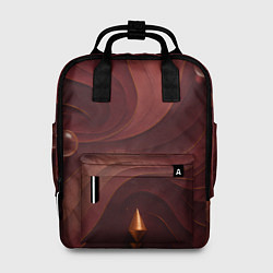 Женский рюкзак Темно-бордовый волнистый узор