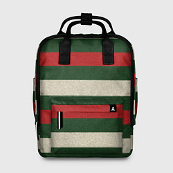 Рюкзак женский Цветные лини текстура ткани, цвет: 3D-принт