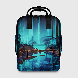 Рюкзак женский В неоновом лесу, цвет: 3D-принт