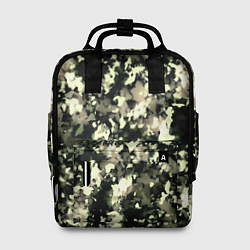 Рюкзак женский Пятнистый чёрно-бежевый, цвет: 3D-принт