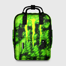 Рюкзак женский Monster energy кислотное лого, цвет: 3D-принт