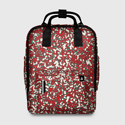 Женский рюкзак Красно-зелёный пятнистый