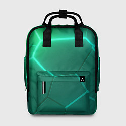 Рюкзак женский Зеленые неоновые плитки, цвет: 3D-принт