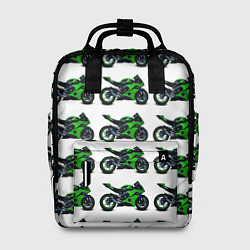Рюкзак женский Motorbike green, цвет: 3D-принт