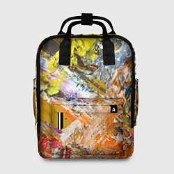 Рюкзак женский Живая Абстракция: Поток Цветов и Форм в Постоянном, цвет: 3D-принт