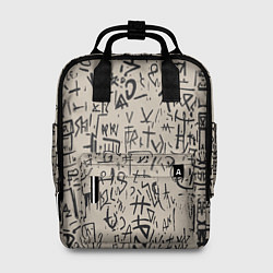 Рюкзак женский Иероглифы маори, цвет: 3D-принт