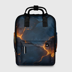 Рюкзак женский Разлом плит с огнем, цвет: 3D-принт