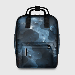 Рюкзак женский Синий камуфляж с каплями, цвет: 3D-принт