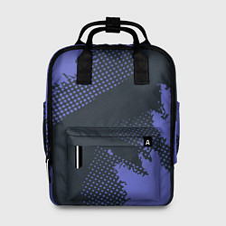 Рюкзак женский Абстрактная текстура в синем, цвет: 3D-принт