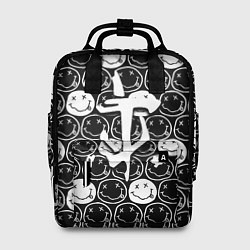 Рюкзак женский Doom x nirvana pattern, цвет: 3D-принт