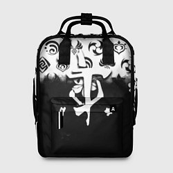 Рюкзак женский Doom черно белые аниме, цвет: 3D-принт
