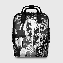 Рюкзак женский Monster energy black sticker, цвет: 3D-принт